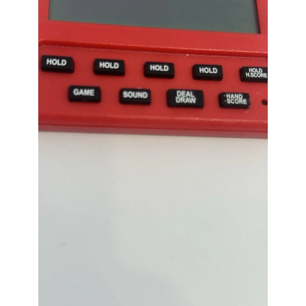 5-in-1 Hand Held Poker Game - 0.625 in long x 3.875 wide x 3.375 high, Red